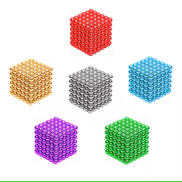 فیکٹری اپنی مرضی کے مقناطیسی گیندوں 3mm 4mm 5mm بکی بال سیٹ 216 Pcs رنگین مقناطیسی آرٹ ورک کھلونے موڑنے والی ویلڈنگ